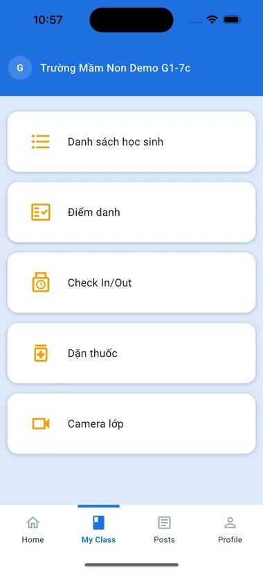Ứng dụng MamNon360 trên điện thoại
